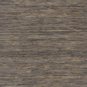 Bamboo Weave Charcoal T3687 by Thibaut Designer Wallpaper