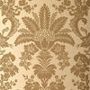 ADDISON DAMASK Tobacco on Metallic T3845 by Thibaut Designer Wallpaper