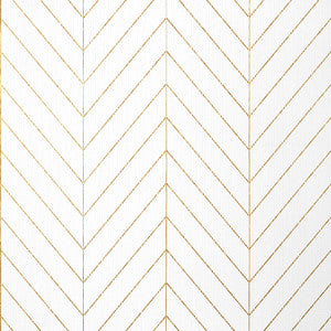 Land Bridge White and Metallic Gold T41005 by Thibaut Designer Wallpaper