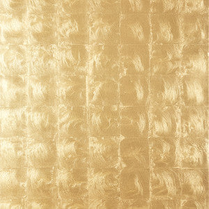 Metal Leaf Metallic Gold T41011 by Thibaut Designer Wallpaper