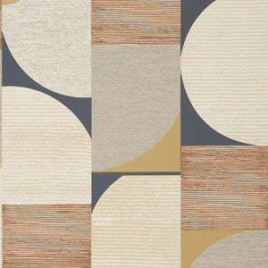 Saturn Metallic Copper and Black T41027 by Thibaut Designer Wallpaper