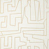 Matrix Metallic Gold on Beige T41029 by Thibaut Designer Wallpaper