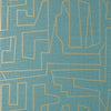 Matrix Metallic Gold and Teal T41032 by Thibaut Designer Wallpaper