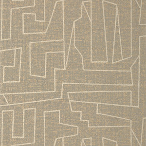 Matrix Metallic Gold and Grey T41034 by Thibaut Designer Wallpaper