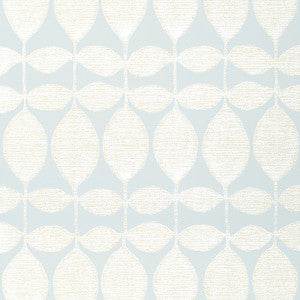 Lola Pearl on Soft Blue T41043 by Thibaut Designer Wallpaper