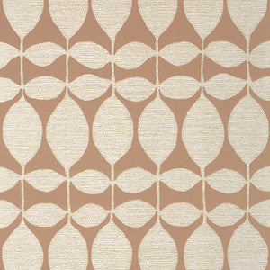 Lola Metallic Pewter on Rust T41046 by Thibaut Designer Wallpaper