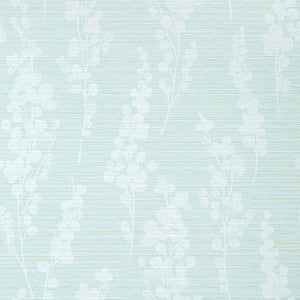 Spring Blooms Soft Green and Blue T41051 by Thibaut Designer Wallpaper
