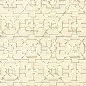 East Gate Cream and Grey T41153 by Thibaut Designer Wallpaper