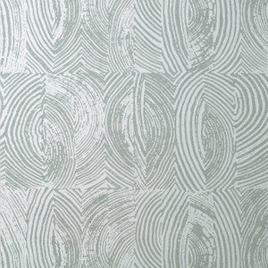 Volar Metallic Silver on Smoke T413 by Thibaut Designer Wallpaper
