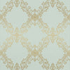 MIRABEAU Metallic on Aqua T4159 by Thibaut Designer Wallpaper