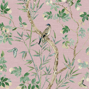 Claire Lavender T42011 by Thibaut Designer Wallpaper