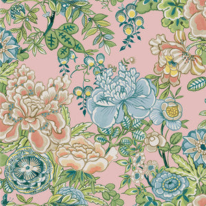 Peony Garden Blush T42016 by Thibaut Designer Wallpaper