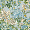 Peony Garden Spa Blue T42020 by Thibaut Designer Wallpaper