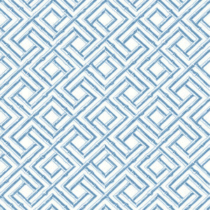 French Lattice Blue T42048 by Thibaut Designer Wallpaper