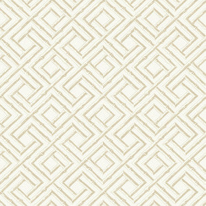French Lattice Cream T42051 by Thibaut Designer Wallpaper