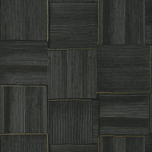 Hayworth Black T421 by Thibaut Designer Wallpaper