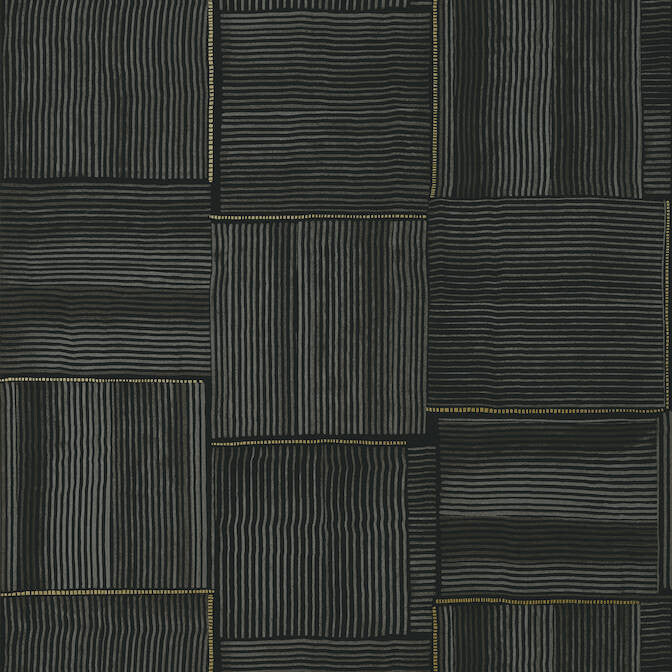 Hayworth Black T421 by Thibaut Wallpaper Thibaut Wallpaper Hayworth Black T421Wallpaper Modern Resource Non Woven Wallpaper U.S.A. </p><p>Repeat: V: 25.25 27 - Fabric Carolina -