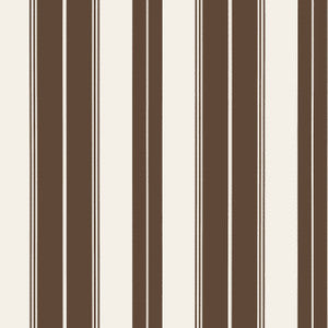 Norfolk Stripe Chocolate Brown T44049 by Thibaut Designer Wallpaper