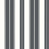 Norfolk Stripe Charcoal Black T44050 by Thibaut Designer Wallpaper