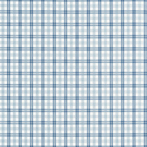 Huntley Plaid Blue T44056 by Thibaut Designer Wallpaper
