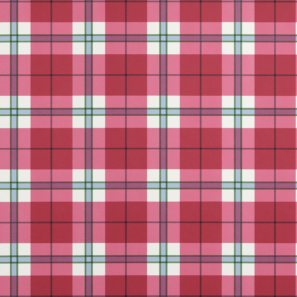 Douglas Plaid Red T44070 by Thibaut Wallpaper Thibaut Wallpaper Douglas Plaid Red T44070Wallpaper STRIPES & CHECKS RESOURCE Non Woven Wallpaper U.S.A </p><p>Repeat: H: , V: 6.75   (17.14  cm) 27  in  (68.58  cm) - Fabric Carolina -