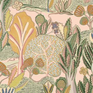 Albero Apricot and Ginger T45010 by Thibaut Designer Wallpaper