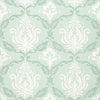 JULIE DAMASK Aqua T4765 by Thibaut Designer Wallpaper