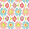 BIMINI IKAT Pink and Turquoise T5730 by Thibaut Designer Wallpaper