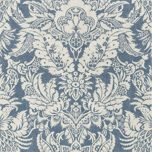 Chardonnet Damask Navy T72583 by Thibaut Designer Wallpaper