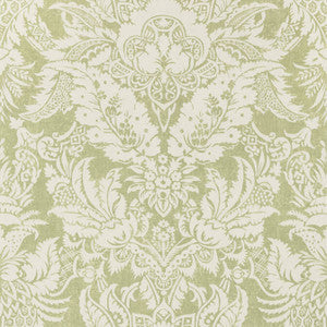 Chardonnet Damask Spring Green T72587 by Thibaut Designer Wallpaper