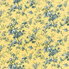 ISABELLE Blue on Yellow T7354 by Thibaut Designer Wallpaper