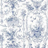 ROCKWOOD TOILE Navy on White T7358 by Thibaut Designer Wallpaper