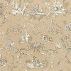 PAYSANNERIE TOILE Black on Taupe T7371 by Thibaut Designer Wallpaper