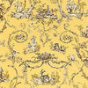 PAYSANNERIE TOILE Black on Yellow T7372 by Thibaut Designer Wallpaper