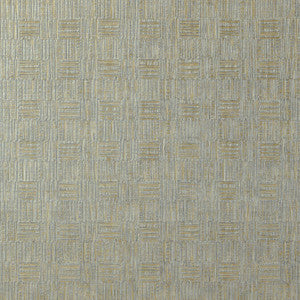 Tunica Basket Grey with Metallic Gold T75085 by Thibaut Designer Wallpaper