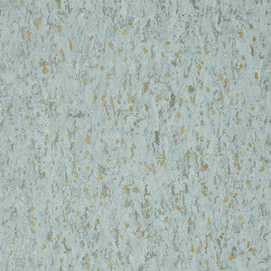 Montado Cork Aqua on Metallic Gold T75107 by Thibaut Designer Wallpaper