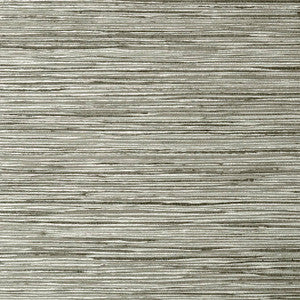Jindo Grass Charcoal on Metallic Silver T75120 by Thibaut Designer Wallpaper