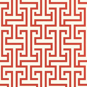 Ming Trail Red T75473 by Thibaut Designer Wallpaper
