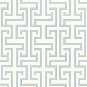 Ming Trail Light Blue T75474 by Thibaut Designer Wallpaper