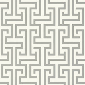 Ming Trail Grey T75475 by Thibaut Designer Wallpaper