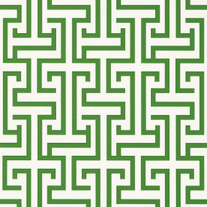 Ming Trail Green T75476 by Thibaut Designer Wallpaper