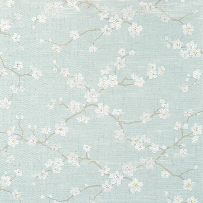 Sakura Aqua T75516 by Thibaut Wallpaper Thibaut Wallpaper Sakura Aqua T75516Wallpaper Dynasty Paperweave KOREA </p><p>Repeat: V: 27.5 36 - Fabric Carolina -