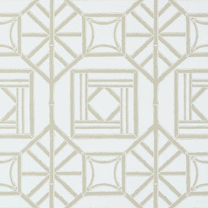Shoji Panel Aqua T75519 by Thibaut Designer Wallpaper
