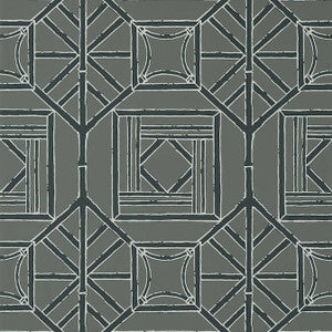 Shoji Panel Grey T75520 by Thibaut Designer Wallpaper