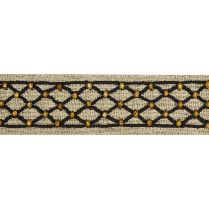 Le Boise Tape Black by Brunschwig & Fils Trim Brunschwig & Fils Trim Le Boise Tape BlackTrim LES ENSEMBLIERS LINEN - 70%;COTTON - 20%;WOOD - 8%;POLYESTER - 2% India </p><p>Repeat: H: 0, V: 1 2.25 - Fabric Carolina -