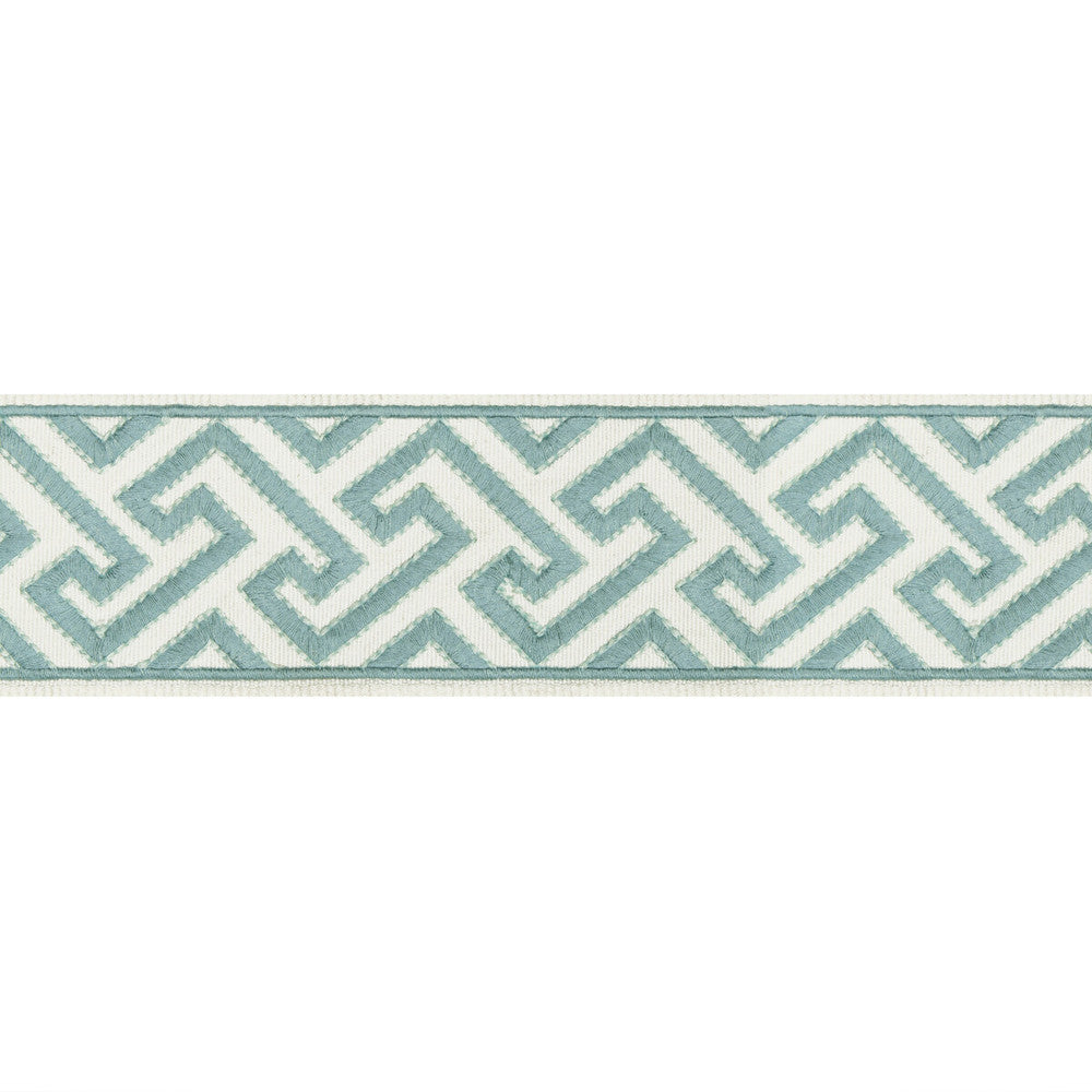 Sanchi Tape Aqua by Brunschwig & Fils Trim Brunschwig & Fils Trim Sanchi Tape AquaTrim TREILLIS PASSEMENTERIE POLYESTER - 100% India </p><p>Repeat: H: 2.37, V: 1.77 2.37 - Fabric Carolina -