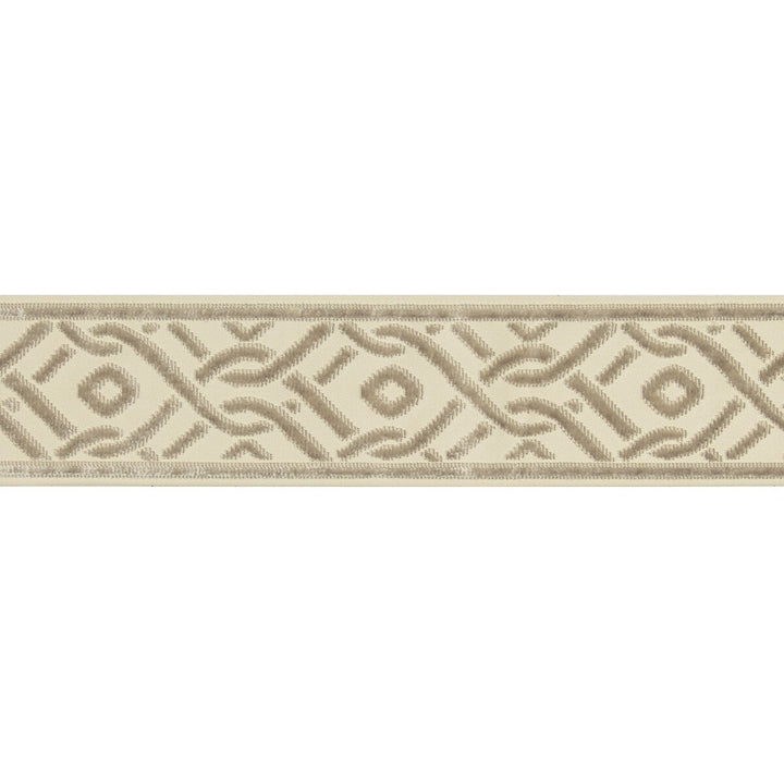 Pailou Tape Beige by Brunschwig & Fils Trim Brunschwig & Fils Trim Pailou Tape BeigeTrim TREILLIS PASSEMENTERIE VISCOSE - 57%;COTTON - 43% India </p><p>Repeat: H: 3.25, V: 4.75 3.25 - Fabric Carolina -