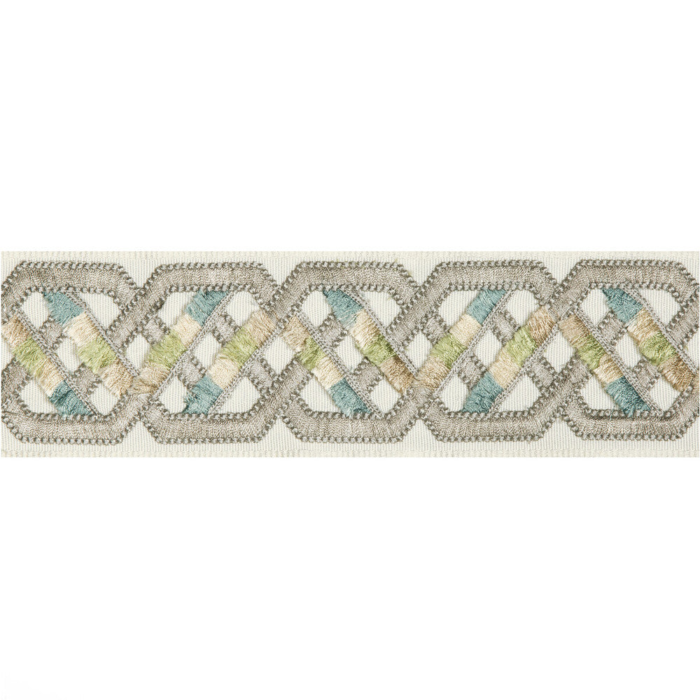 Loriyan Tape Grey by Brunschwig & Fils Trim Brunschwig & Fils Trim Loriyan Tape GreyTrim TREILLIS PASSEMENTERIE RAYON - 71%;POLYESTER - 29% India </p><p>Repeat: H: 2.56, V: 3.74 2.56 - Fabric Carolina -