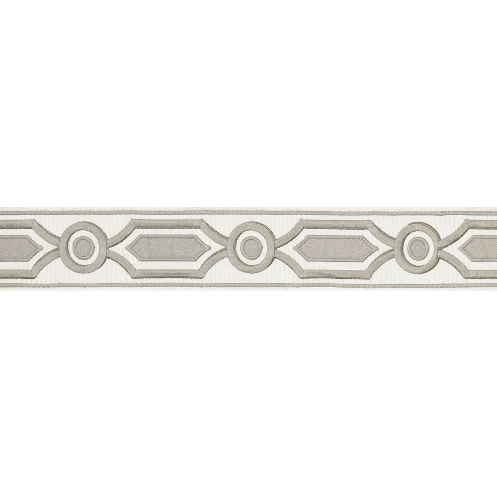 Ganden Tape Grey by Brunschwig & Fils Trim Brunschwig & Fils Trim Ganden Tape GreyTrim TREILLIS PASSEMENTERIE POLYESTER - 76%;LINEN - 24% India </p><p>Repeat: H: 2.17, V: 5.12 2.17 - Fabric Carolina -