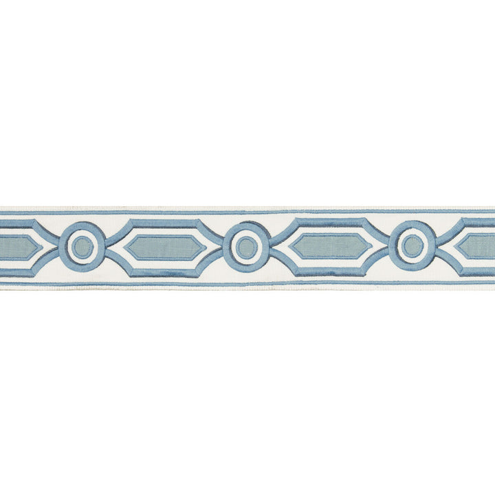 Ganden Tape Delft by Brunschwig & Fils Trim Brunschwig & Fils Trim Ganden Tape DelftTrim TREILLIS PASSEMENTERIE POLYESTER - 76%;LINEN - 24% India </p><p>Repeat: H: 2.17, V: 5.12 2.17 - Fabric Carolina -